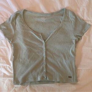 Light Green Hollister Short Sleeve One Size